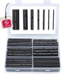 Heat Shrink Tubing Variety Pack – 180 Pcs with Strong Adhesive for Lasting Seal