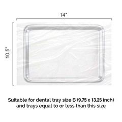 500Pcs/box Dental Tray Covers Disposable Plastic Protective Transparent