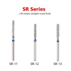 100pcs SANDENT Dental Diamond Burs For High Speed Handpiece Friction Grip 1.6mm