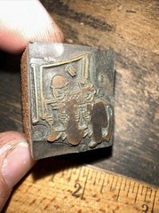 Print Block ( 2 Smiling Men ) Copper Face Printing Block