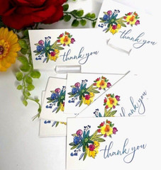 Thank You Cards for Small Business, Gift Tags, Business Cards 3.5×2″, Floral