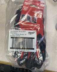 Milwaukee 48-22-8934 Cut Level 3 Dipped Work Gloves – 8″/M – Pack of 6