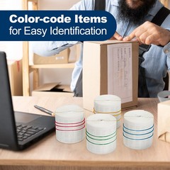 600PCS Large Rubber Bands Heavy Duty Elastic Long Rubber Bands 4 Assorted Colors