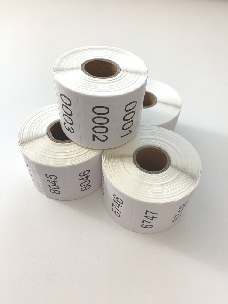1000 Labels Consecutive Number Inventory Stickers Labels 2″ x 1″ Customize