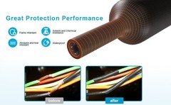 55 ft Dual Wall Adhesive Glue Lined Φ1/4″ (6.4mm) Heat Shrink Tubing 3:1 Ratio