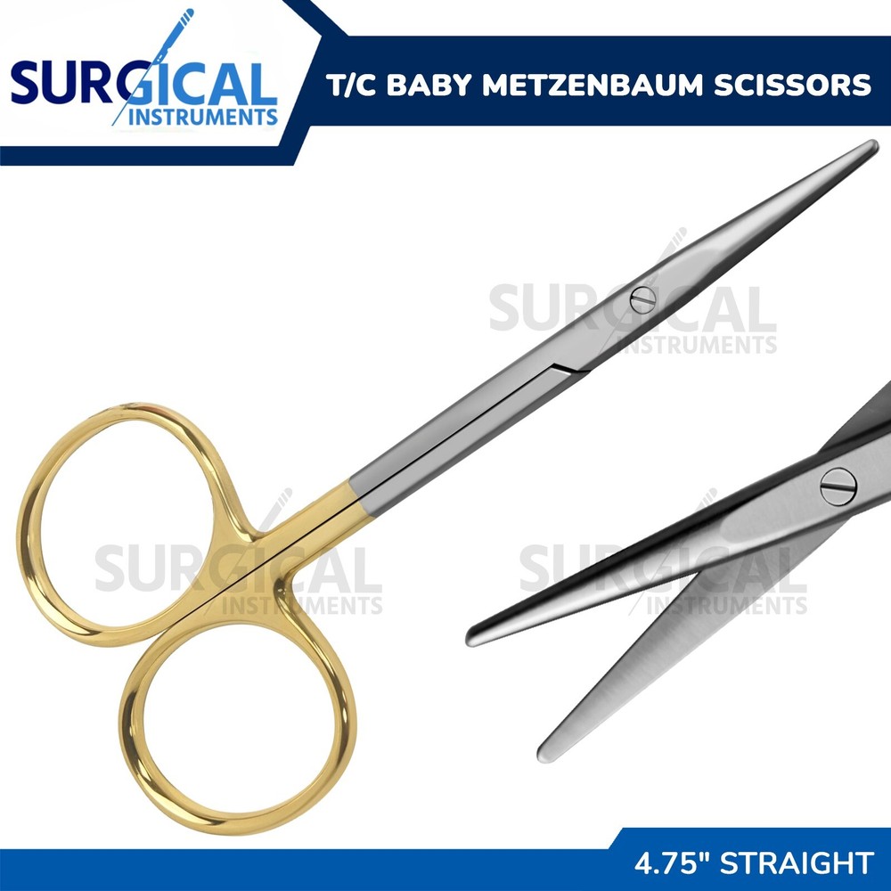 T/C Metzenbaum Scissors Straight 4.75″ Tungsten Carbide Surgical German Grade