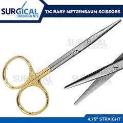 T/C Metzenbaum Scissors Straight 4.75″ Tungsten Carbide Surgical German Grade