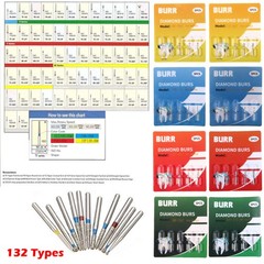100pcs SANDENT Dental Diamond Burs For High Speed Handpiece Friction Grip 1.6mm