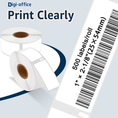 Multipurpose Labels Compatible For Dymo Labelwriter 30336 500/Roll 1” X 2 1/8”