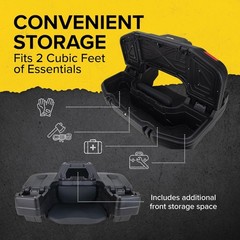 Black Boar ATV Rear Storage Box & Lounger, Seat with Increased Durability, 66014