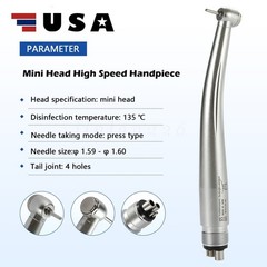 Dental High Speed Handpiece Small Mini Head Turbine 4 Hole Fit NSK