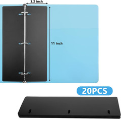 20 Flat Sheet Lifters for 11-Inch X 8.5-Inch 3 Ring Binders – 20 PCS