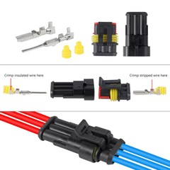 5/10 Sets Car Waterproof Electrical Wire Automotive Connectors 2/3/4/5/6Pin Plug
