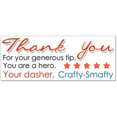 for DoorDash Thank You Stickers Driver CUSTOM NAME Increase Ratings and Tips
