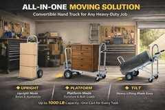 4 in 1 Aluminum Hand Truck Dolly Heavy Duty 1000 LB Convertible Folding Cart