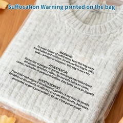 Clear Poly Bags with Suffocation Warning 6×9,9×12,10×13,11×14,12×15,12×20,14×20