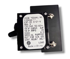 LEGH 66-1-63F-20.0-01-V Circuit Breaker Airpax 250V 50Hz 60Hz Toggle 2P 20 AMP