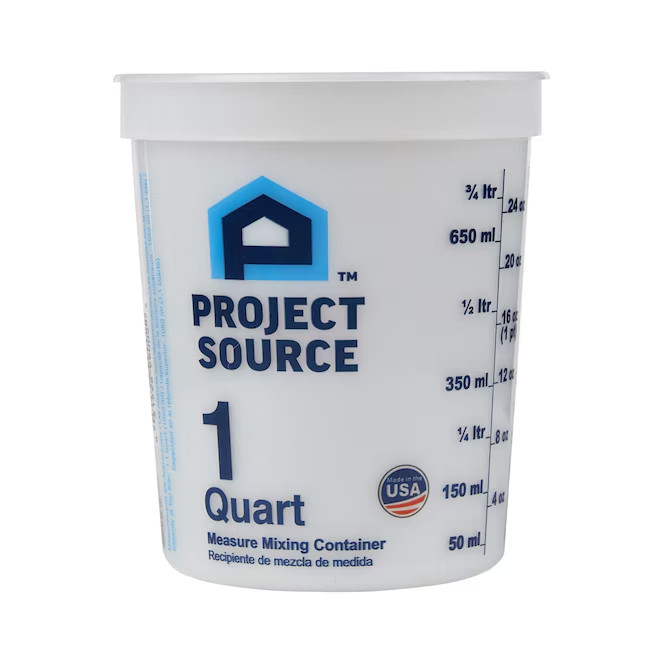 Project Source BPA-Free Plastic White Measure mixing bucket
