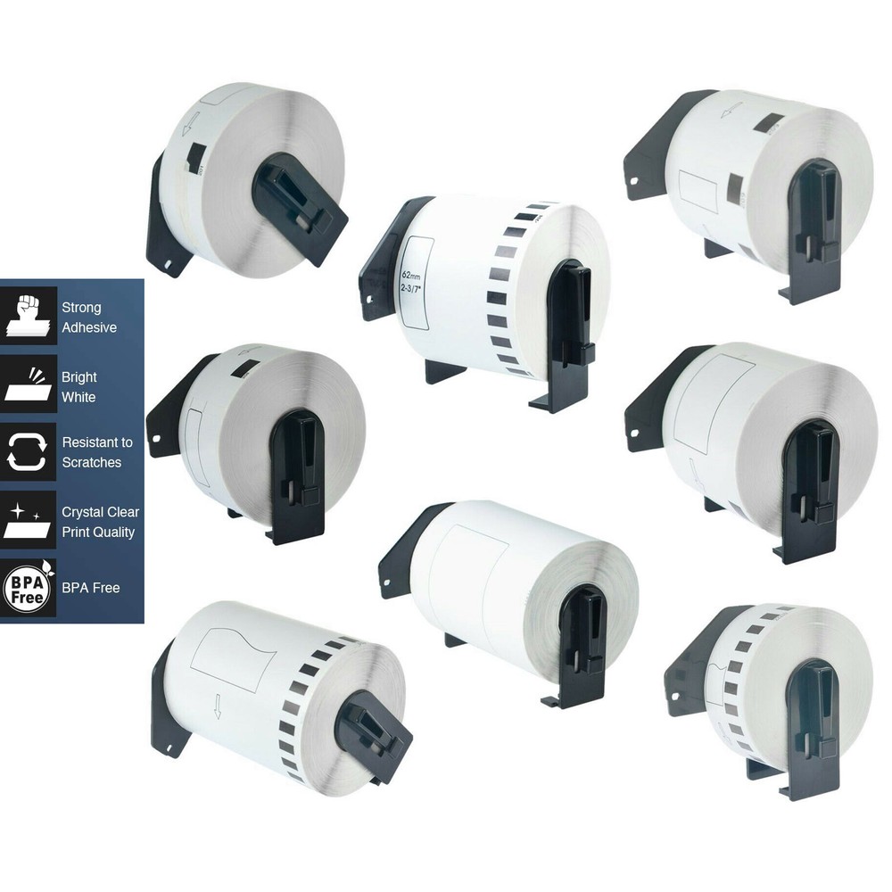 Compatible with Brother Labels DK-2243 DK-2210 DK-2205 DK-1241 DK-1209 DK-1208