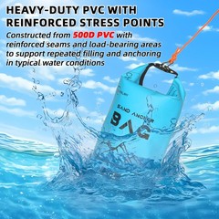 Calpalmy 1-Pack 20L Sand Anchor Bag 2-In-1 Jet Ski Anchor Floating Buoy And