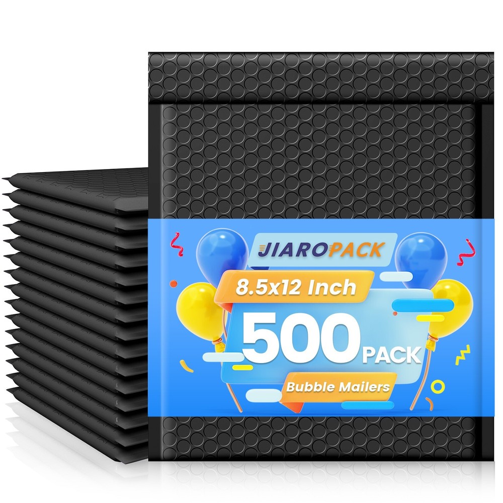 500x Black Bubble Mailers 8.5×12 Padded Envelope 8.5×11 Poly Padded Mailers Bulk