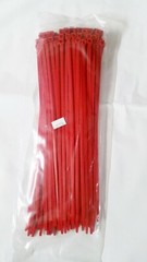 11″ Red Nylon Cable Zip Ties 50LB. Plenum Rated Air Handling, USA MADE, 500pk