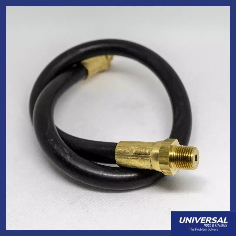 24″ GREASE WHIP HOSE RUBBER HEAVY DUTY FLEXIBLE NO KINK Grease Gun, MADE IN USA