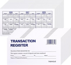 24 PCS Check Registers for Personal Checkbook, Easy to Read Checkbook Registe