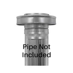 9 In. Dia Aluminum Vent Pipe Cap in Mill Finish