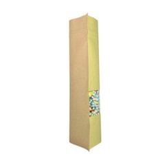 Variety of Sizes Brown Kraft Paper Resealable Stand Up Bags w/Window (100/Pack)