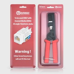 Everest 45Term – 45° Angled Speed Termination Keystone Tool Time Saver Network