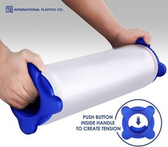 Crystal Clear 18″ Stretch Film – 1500ft Heavy-Duty Packing with Tension Handles