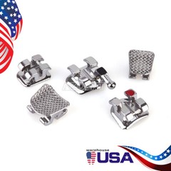AZDENT Dental Orthodontic Brackets Braces Metal Mini Roth.022 Hooks 3 4 5 FDA