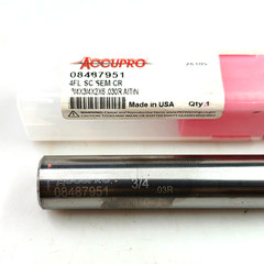 AccuPro 3/4″ x 3/4 x 2 x 6 R.03 Solid Carbide End Mill 08487951 AlTiN Long Reach