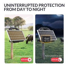S2500 2.2 Joule Solar Fence Charger, 60 Miles Solar Electric Fence Charger for