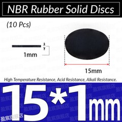 NBR Rubber Solid Discs Flat Round Pad Sealing Non-Slip Cushioning 1mm-10mm Thick
