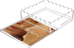 Acrylic Trays for Needlepoint 8″ X 8″, Scalloped Acrylic Tray with Drawer for I