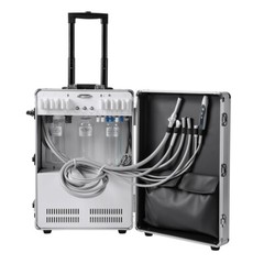 FDA Portable Dental Mobile Delivery Unit With Air Compressor Strong Suction 4H