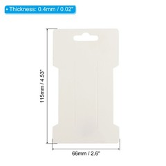 200Pcs Hair Clip Display Cards Paper Cardboard Hair Bow Holder White