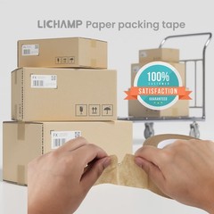 Kraft Packing Tape, Brown Kraft Gummed Tape for Packing Boxes, Shipping Cardb…