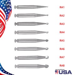 5 Pcs/Pack Dental RA Round Carbide Bur For Slow Speed Latch Type RA 1#-8# Choose