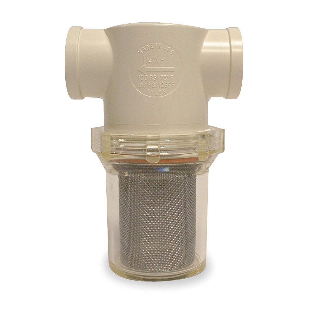 RON-VIK 7222190 Inline Strainer,8″ H,Clear,305 micron 6UJJ4