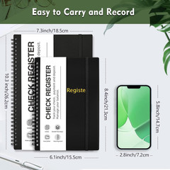 Check Registers for Personal Checkbook, Double Spiral Check Register Book, Budge