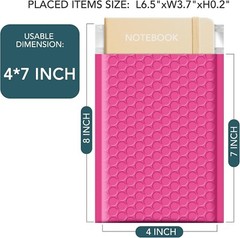Poly Bubble Mailer 4×8″ 100pcs Padded Envelope Mailing Bags 4×7 Hot Pink #000