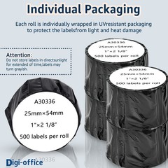 Multipurpose Labels Compatible For Dymo Labelwriter 30336 500/Roll 1” X 2 1/8”
