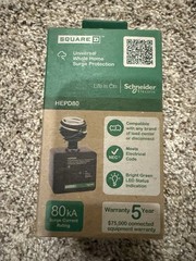 Square D HEPD80 Whole Home Electronics Protective Device,Surge Protection 80kA G