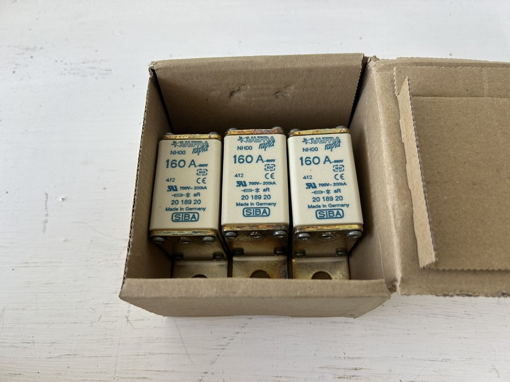 SIBA 160A Fuse-Links 3 pcs NH00 DIN80 2018920.160