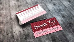 for eBay Seller Thank You For Your Purchase Cards Notes Pink Set 50 250 500 1000