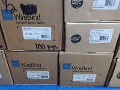 Swingline GBC WireBind Spines 9775057G Silver various sizes HUGE LOT 1500 pcs +