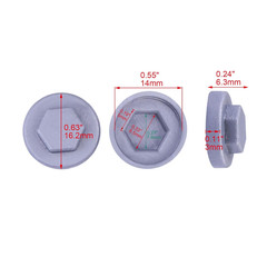400 Pack Steel Gray 8mm Roofing Screw Caps – Durable Plastic Snap-On Covers for